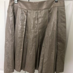 Pleated silver shimmer Banana Republic skirt